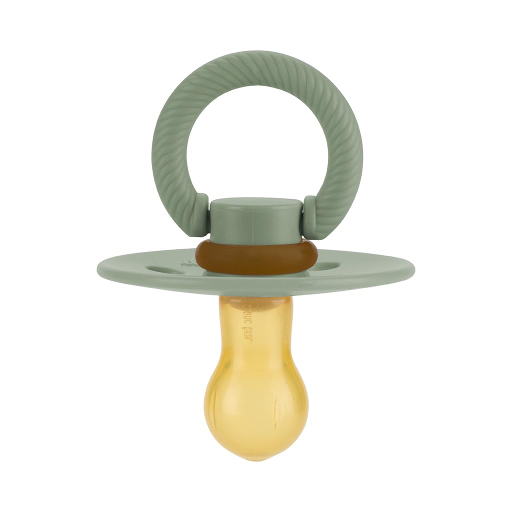 Itzy Ritzy Natural Rubber Pacifiers for 0–6 Mos, Set of 2, Blossom/Rosewood