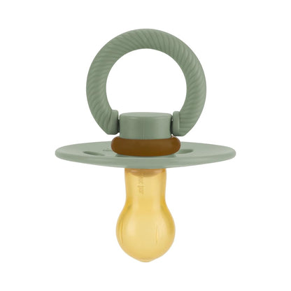 Itzy Ritzy Natural Rubber Pacifiers for 0–6 Mos, Set of 2, Blossom/Rosewood