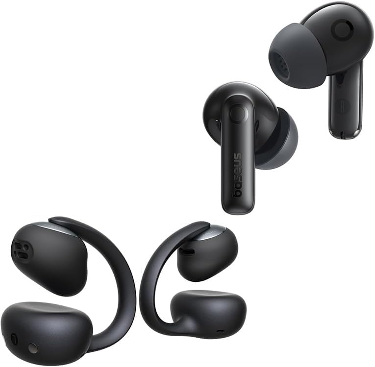 Baseus Bowie MC2 Open Ear Clip On Earbuds & BP1 Pro Noise Cancelling Wireless Earbuds