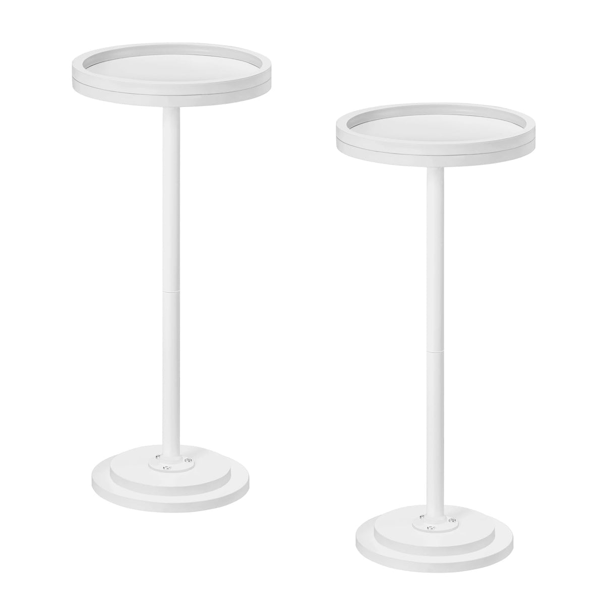 HOOBRO Small Round Side Table, Drink Table, Coffee Martini Table with Pedestal Accent for Small Spaces in Living Room, Bedroom, Sofa Couch, Rustic Brown BF168BZ01