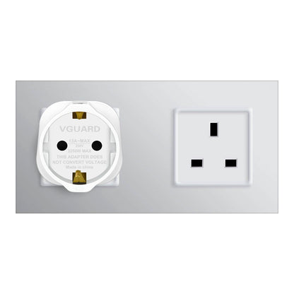 VGUARD European to UK Plug Adaptor, BS8546 Certified EU to UK Adapter