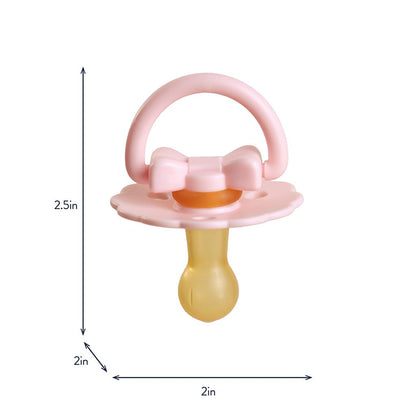 Itzy Ritzy Natural Rubber Pacifiers for 0–6 Mos, Set of 2, Blossom/Rosewood