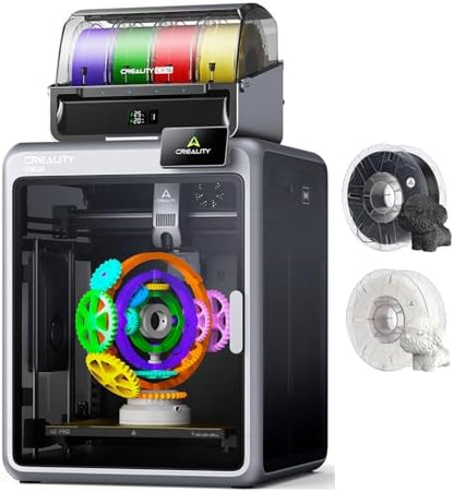 Creality K2 Pro Combo (A) 3D Printer, Multi Color Printing Bundle with Hyper RFID PLA Filament Support CFS (Black & White)