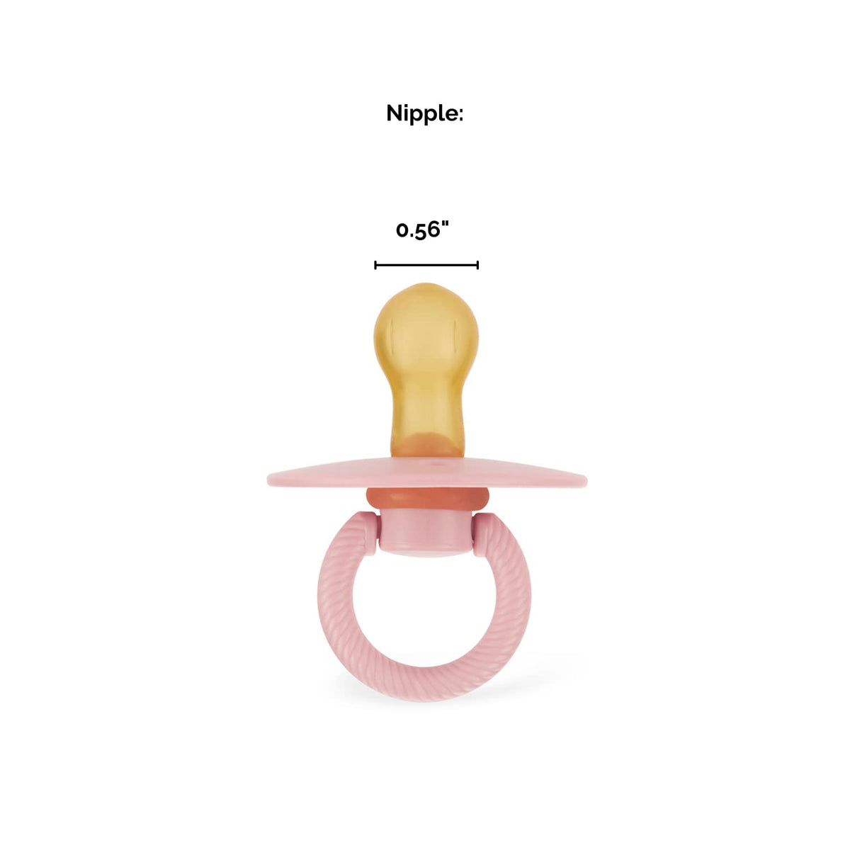 Itzy Ritzy Natural Rubber Pacifiers for 0–6 Mos, Set of 2, Blossom/Rosewood