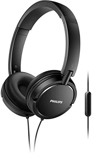Philips Audio H2005BK/00 Over-Ear Stereo Headphones Wired (2 m Cable, 40 mm Neodymium Drivers, Passive Noise Isolation, Adjustable Headband, Lightweight) Black