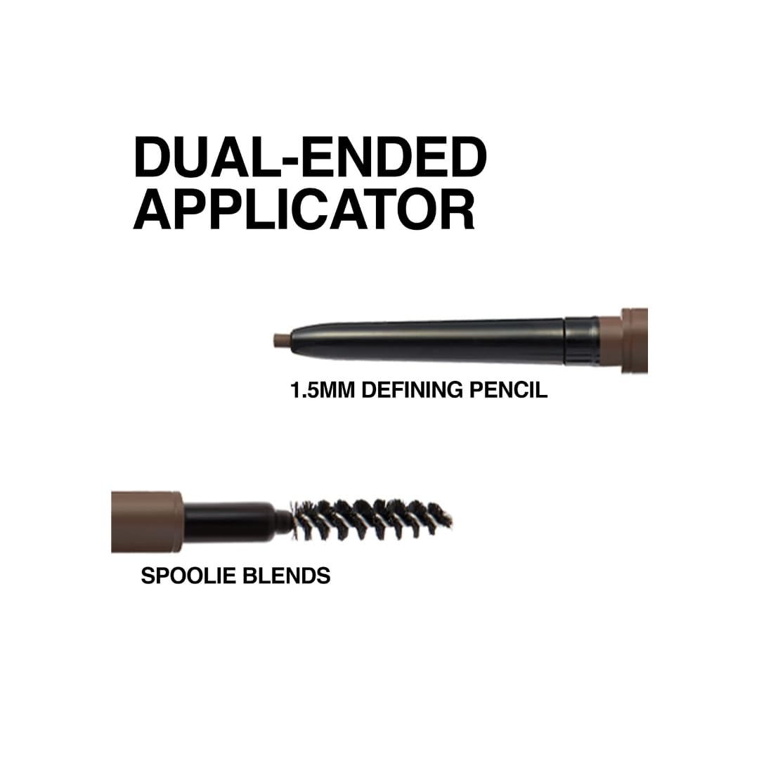 Maybelline Express Brow Ultra Slim Eyebrow Makeup, Brow Pencil with Precision Tip and Spoolie for Defined Eyebrows, Soft Brown 255, 1 Count