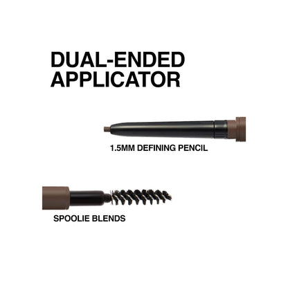 Maybelline Express Brow Ultra Slim Eyebrow Makeup, Brow Pencil with Precision Tip and Spoolie for Defined Eyebrows, Soft Brown 255, 1 Count