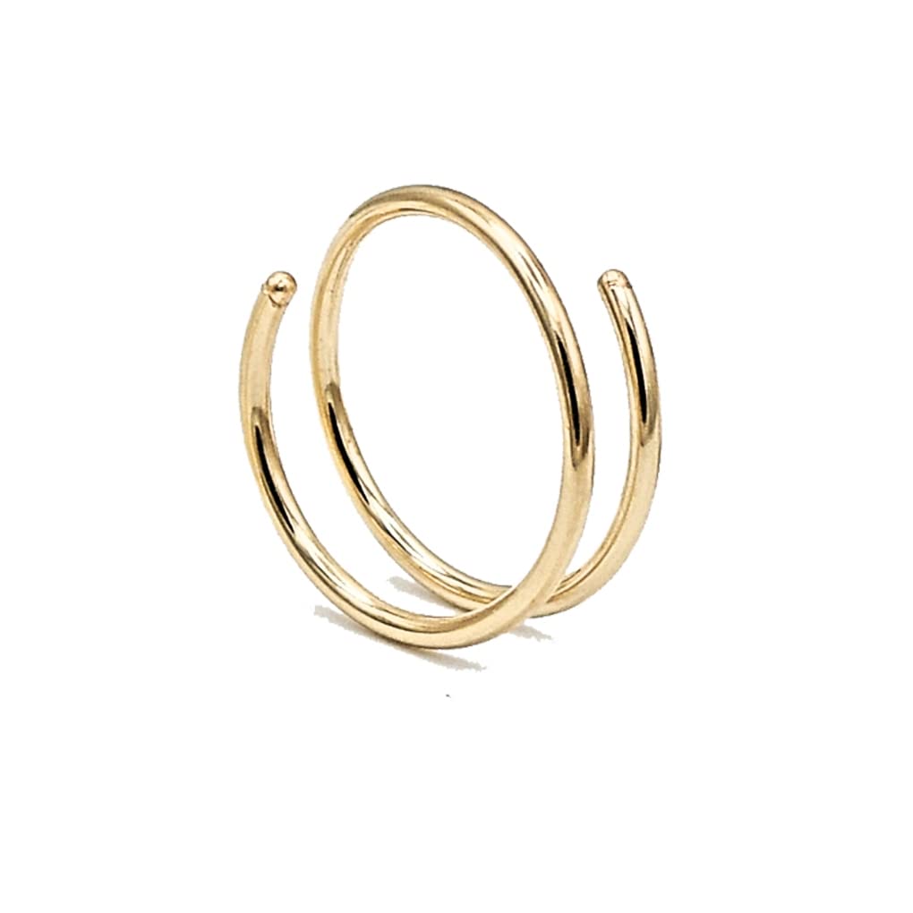 Double Hoop Nose Ring, 14K Gold Filled/Sterling Silver,20G/22G,6mm/7mm/8mm