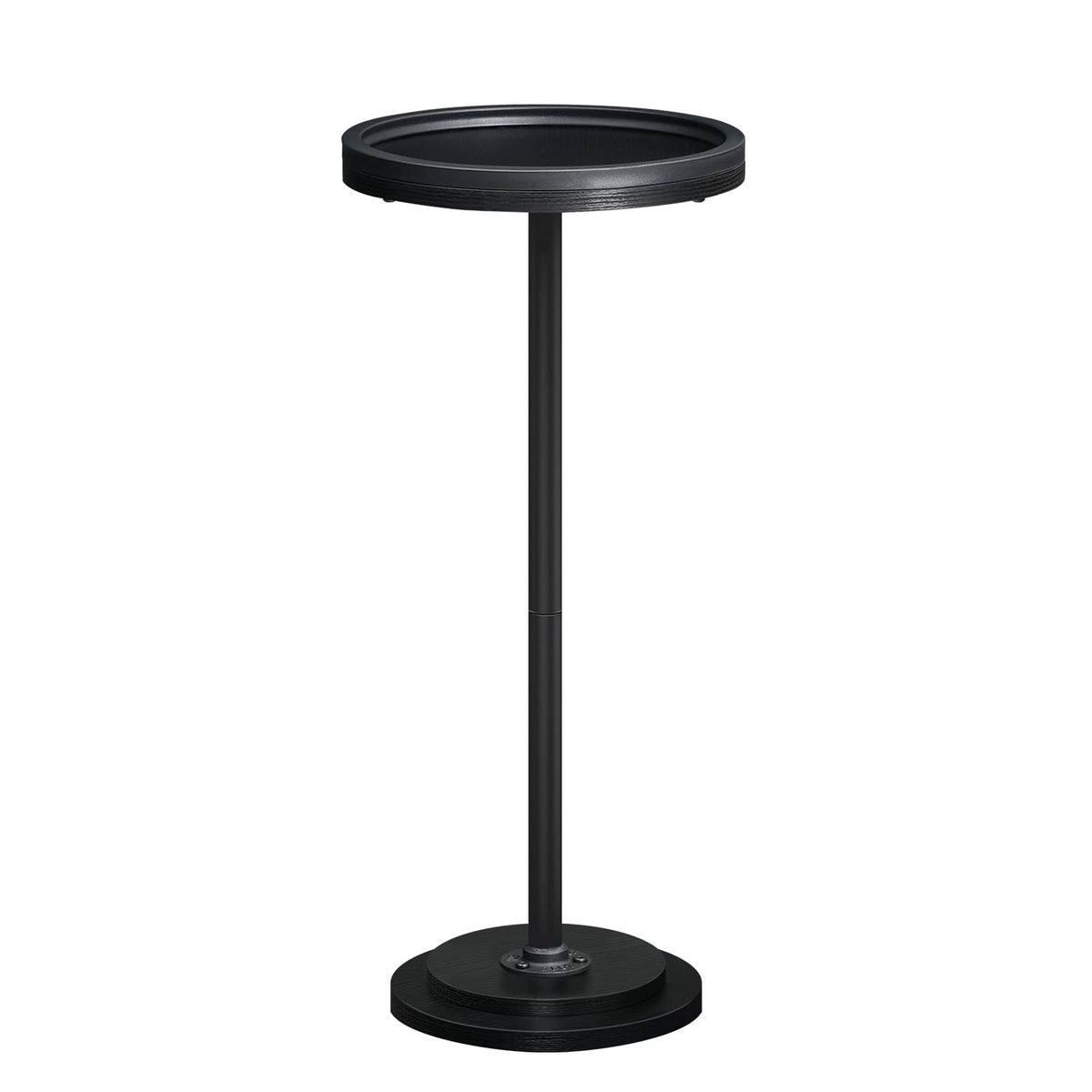 HOOBRO Small Round Side Table, Drink Table, Coffee Martini Table with Pedestal Accent for Small Spaces in Living Room, Bedroom, Sofa Couch, Rustic Brown BF168BZ01