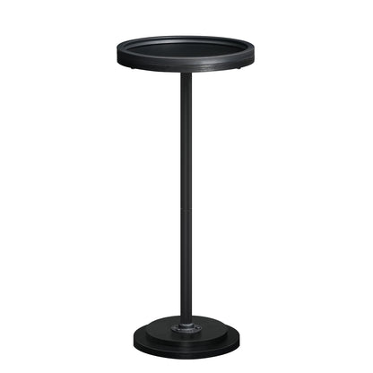 HOOBRO Small Round Side Table, Drink Table, Coffee Martini Table with Pedestal Accent for Small Spaces in Living Room, Bedroom, Sofa Couch, Rustic Brown BF168BZ01