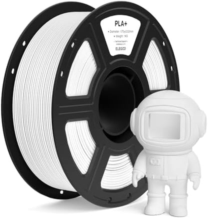 ELEGOO PLA+ 3D Printer Filament 1.75mm White 1KG