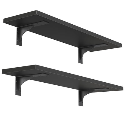 HOOBRO Floating Shelves for Wall, 15.7" Wall Mounted Shelves Set of 2