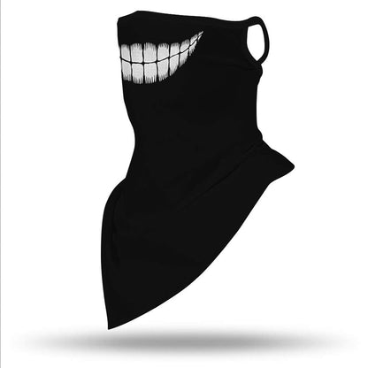 YAYOUREL Neck Gaiter Face Mask Bandanas for Men Women UV Face Scarf Cover Ear Loop Hole Facemask for Fishing Running Cycling
