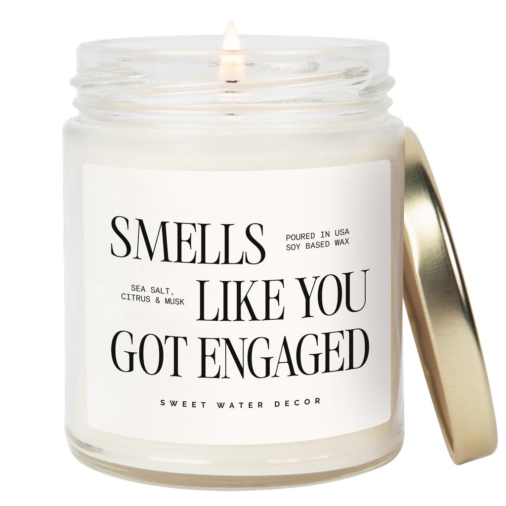 Sweet Water Decor Forever and Always Wedding Soy Wax Candle, 9oz Clear Jar