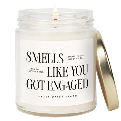 Sweet Water Decor Forever and Always Wedding Soy Wax Candle, 9oz Clear Jar