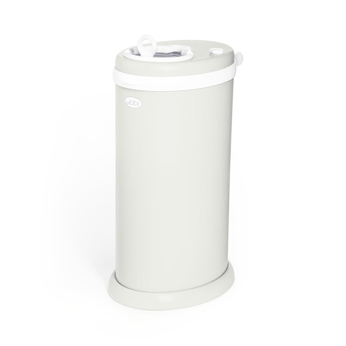Ubbi Stainless Steel Diaper Pail, No Special Bags, Odor-Locking, White