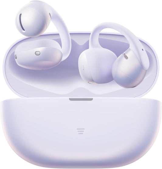 SHOKZ OpenDots Air Open-Ear Clip-On Bluetooth Earbuds, Purple,Touch Control