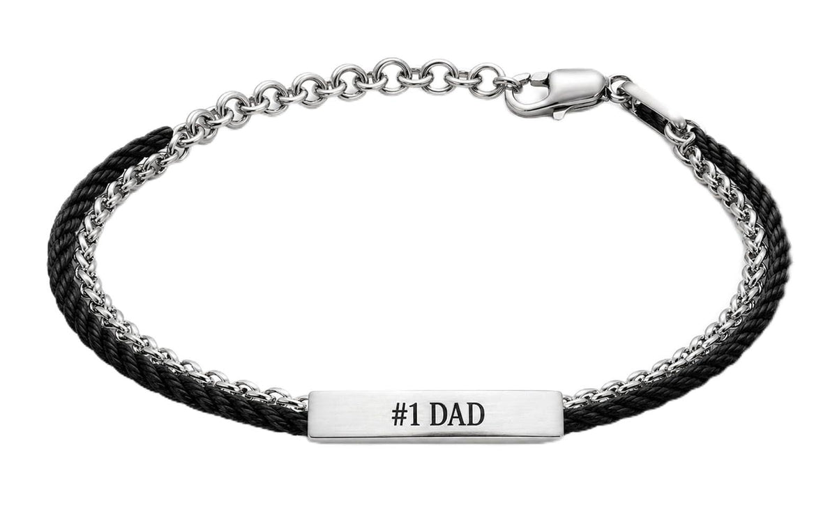 Galis Mens Bracelet - Stainless Steel, Non Tarnish Rope Chain Bracelets, Stylish Fathers Day Gift for Dad, Husband, Boyfriend.