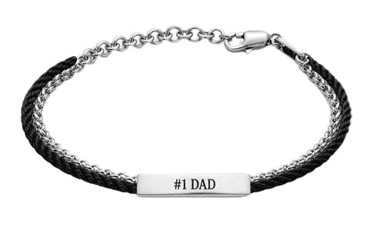 Galis Mens Bracelet - Stainless Steel, Non Tarnish Rope Chain Bracelets, Stylish Fathers Day Gift for Dad, Husband, Boyfriend.
