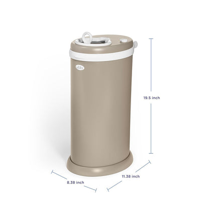 Ubbi Stainless Steel Diaper Pail, No Special Bags, Odor-Locking, White