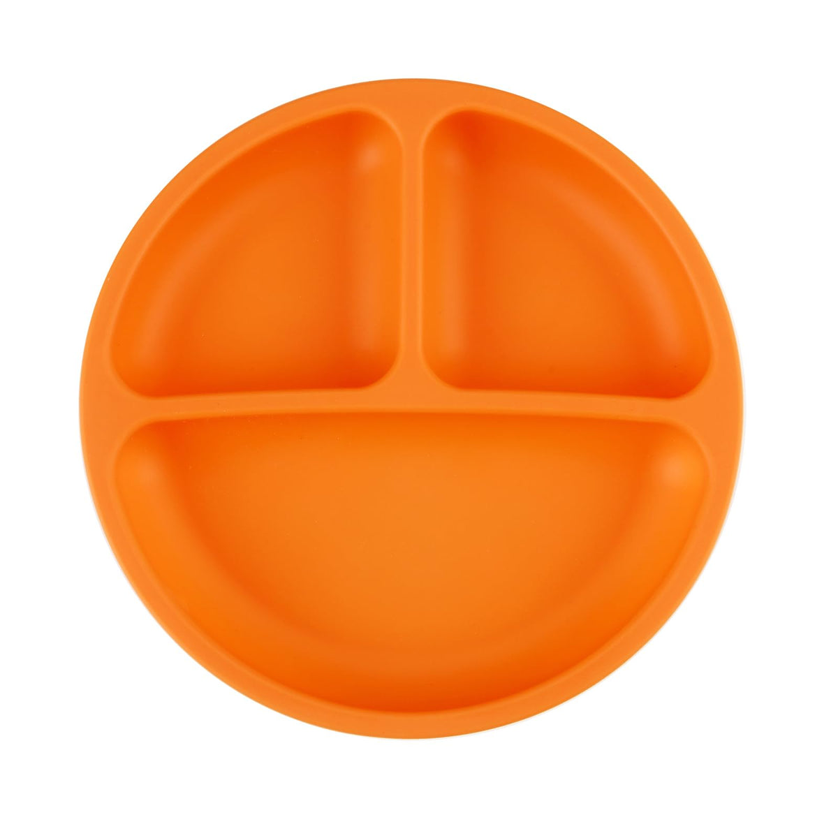 PandaEar 3 Pack Toddler Plates, Silicone Divided Suction Plate for Babies, BPA-Free 100% Food-Grade Silicone Unbreakable Baby Plate (Pink/Purple/Blue, Without Lids)