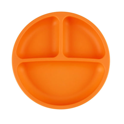 PandaEar 3 Pack Toddler Plates, Silicone Divided Suction Plate for Babies, BPA-Free 100% Food-Grade Silicone Unbreakable Baby Plate (Pink/Purple/Blue, Without Lids)