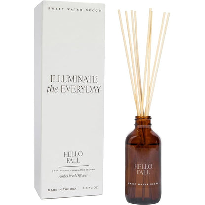 Sweet Water Decor Cashmere and Vanilla Reed Diffuser Set for Home - Milky Coconut, Soft Cashmere, Bourbon Vanilla, Sandalwood Scented Reed Diffusers - Lasts 4+ Months, Made in the USA
