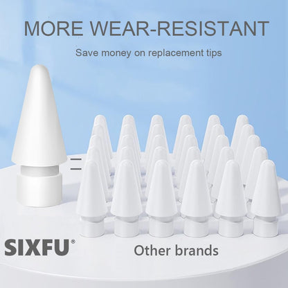 SIXFU Replacement Tips for Apple Pencil 2nd Generation/ 1st Generation Tips, iPencil Nibs Accessories for iPad Pro Pencil 2/1 Gen(4 Pack)