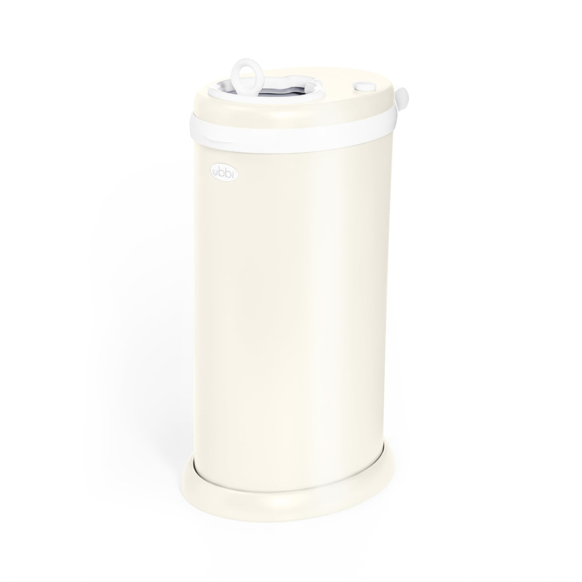 Ubbi Stainless Steel Diaper Pail, No Special Bags, Odor-Locking, White