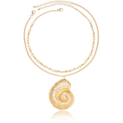 Halloween Gold Conch Necklace Jewelry Accessory for Women