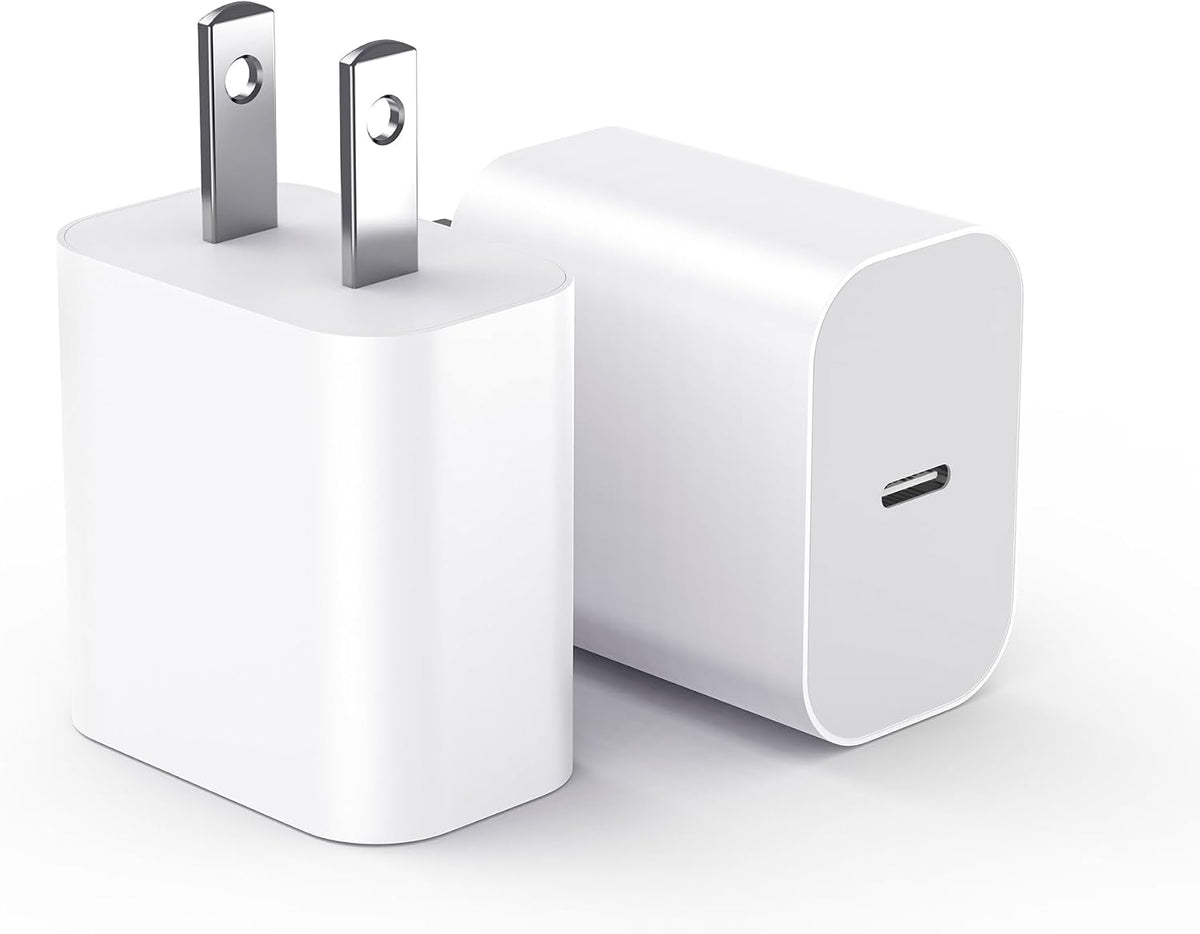 USBC Charger Block for iPhone 18 Charging Plug,MFI Certified Fast USB C Wall Cube 2Pack Power Adapter for iPhone18/Duo/17/16/15/14/13/12/11/e/Air/Pro/Plus/Pro Max,for iPad Pro/Air/Mini USB-C Brick Box