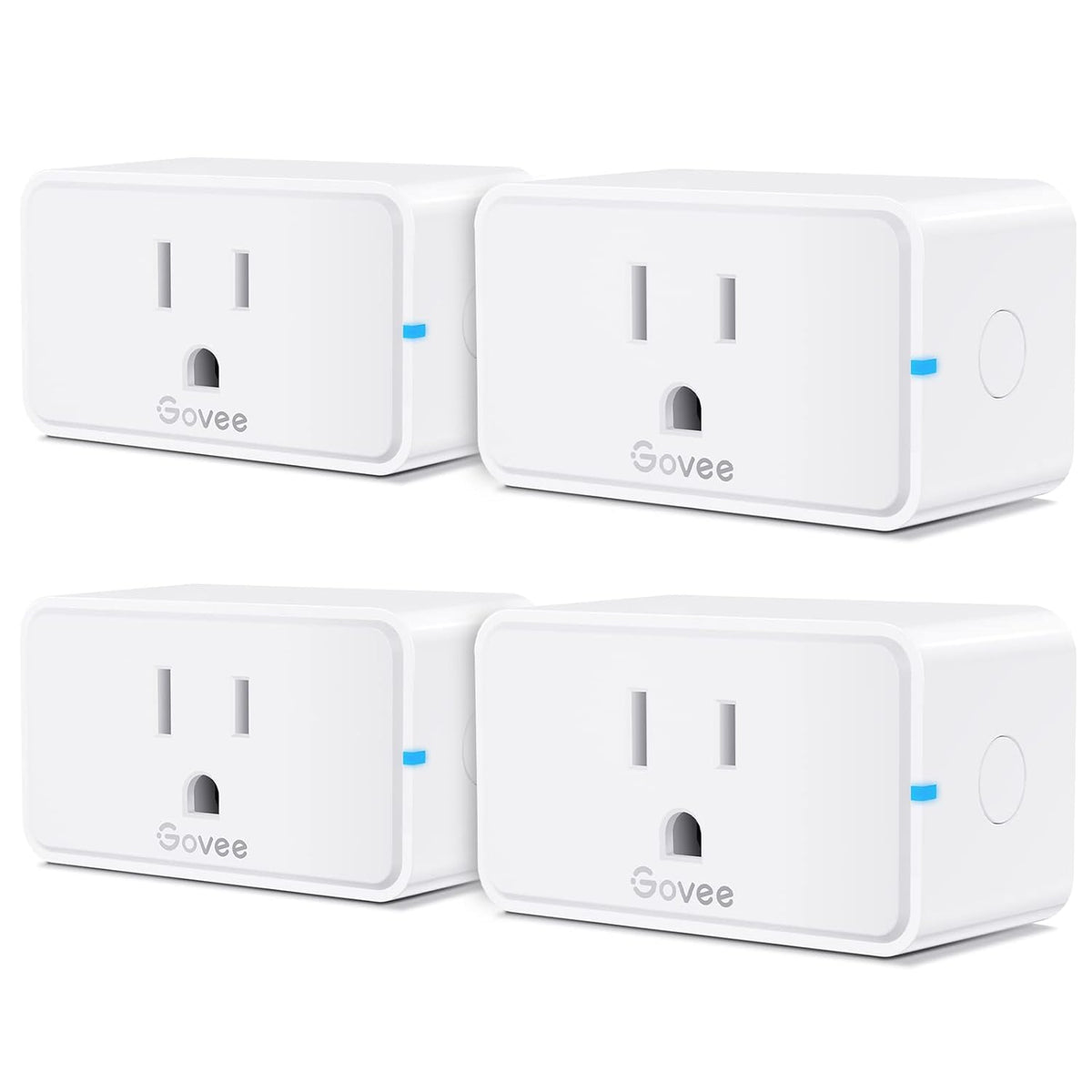Govee Smart Plug 15A WiFi Bluetooth Outlet 4 Pack, Remote Group Control