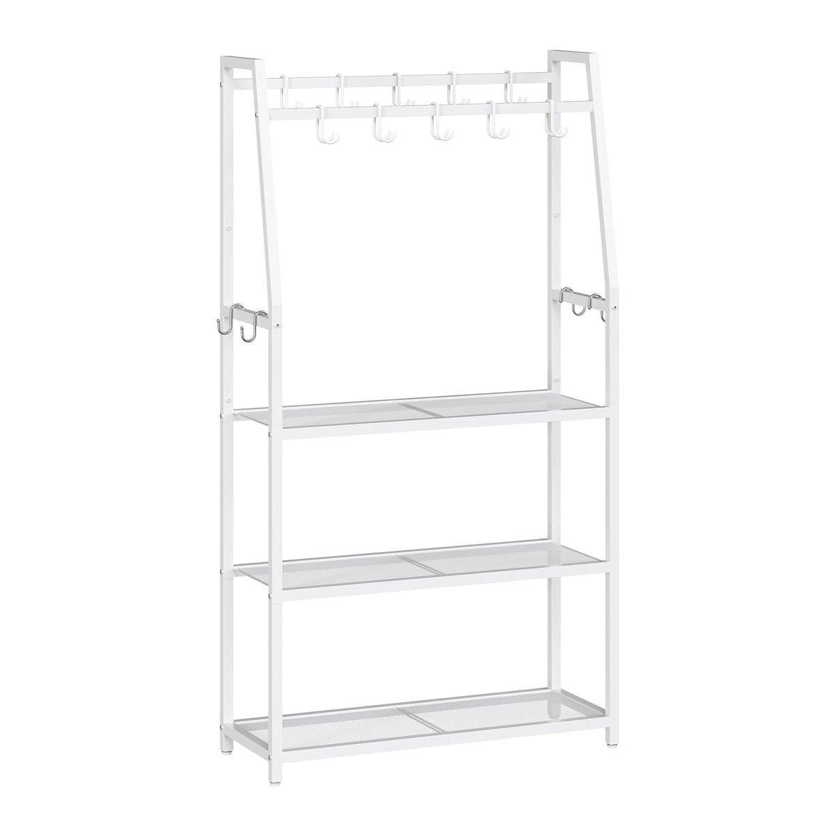 HOOBRO 3-Tier Purse Organizer for Closet, Purse Rack Stand with 14 Hooks