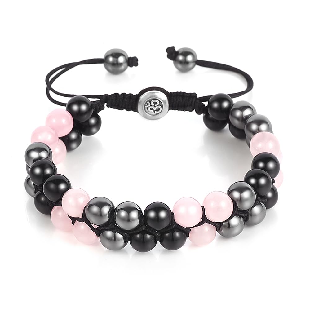 Triple Protection Bracelet - for Protect & Balance - Energy Crystal Handmade Bracelets for Men Women
