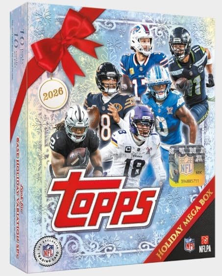 NEW 2026 ToppsHOLIDAY Football Card MEGA Box - 100 Cards
