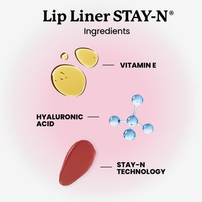 Sacheu Lip Liner STAY-N Peel Off Lip Stain, Longwear, Main Character