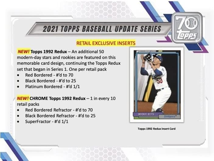 2021 Topps Update Series Baseball Retail Display Box