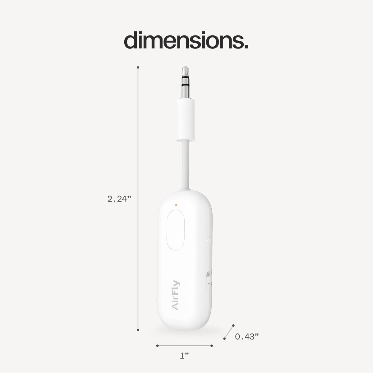 Twelve South AirFly SE, Bluetooth Wireless Audio Transmitter Adapter, White