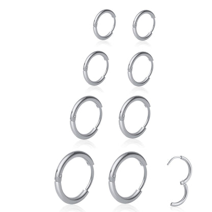 1 Pair 6mm Small Hoop Earrings for Women, Huggie Hoop Earrings (Gold/1.6mm)