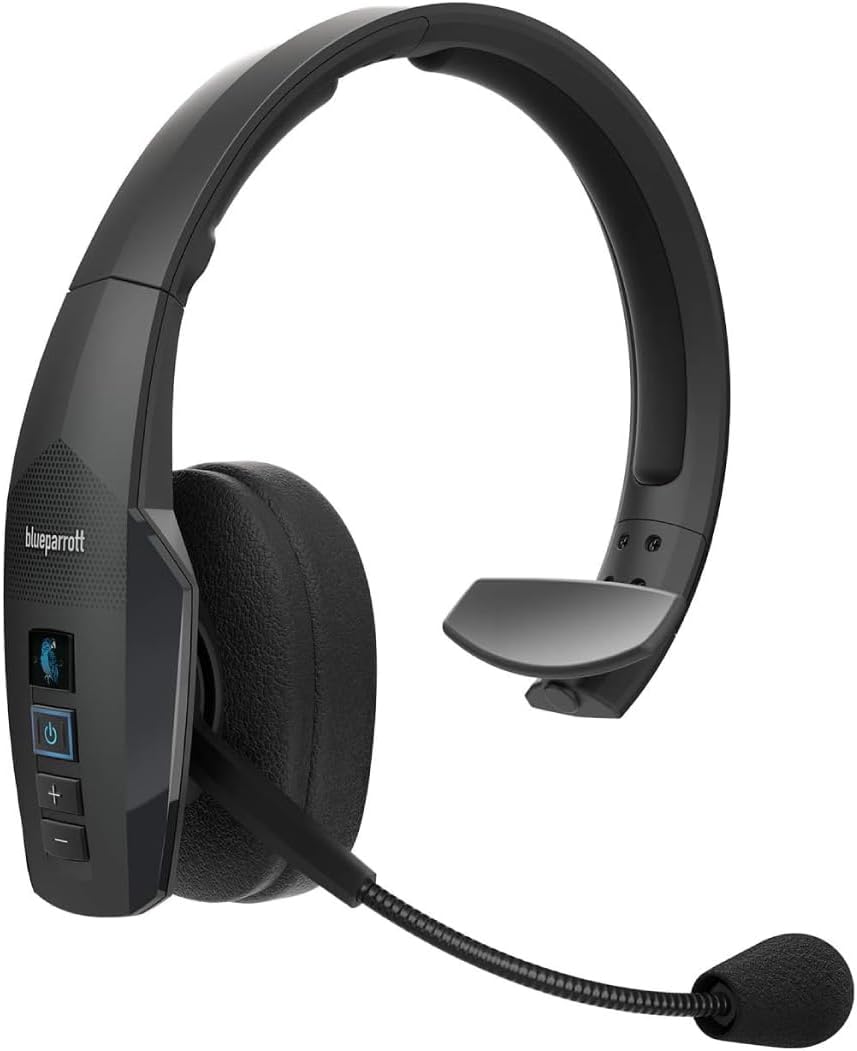BlueParrott B450-XT Noise Cancelling Bluetooth Headset – Updated Design with Long Wireless Range, Up to 24 Hours of Talk Time & IP54-Rated Wireless Headset (Renewed)
