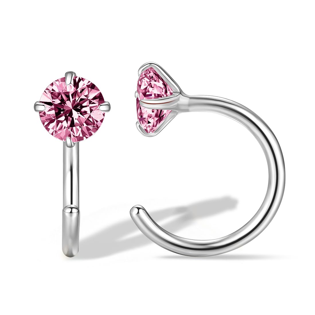 925 Sterling Silver Small Huggie Half Hoop Earrings for Women