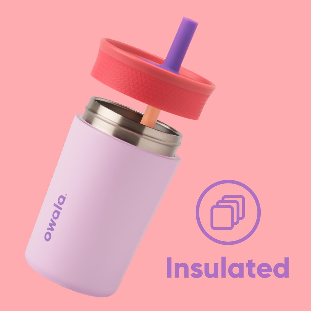 Owala Tumbler Kids Plastic Water Bottle 15 oz Home Base
