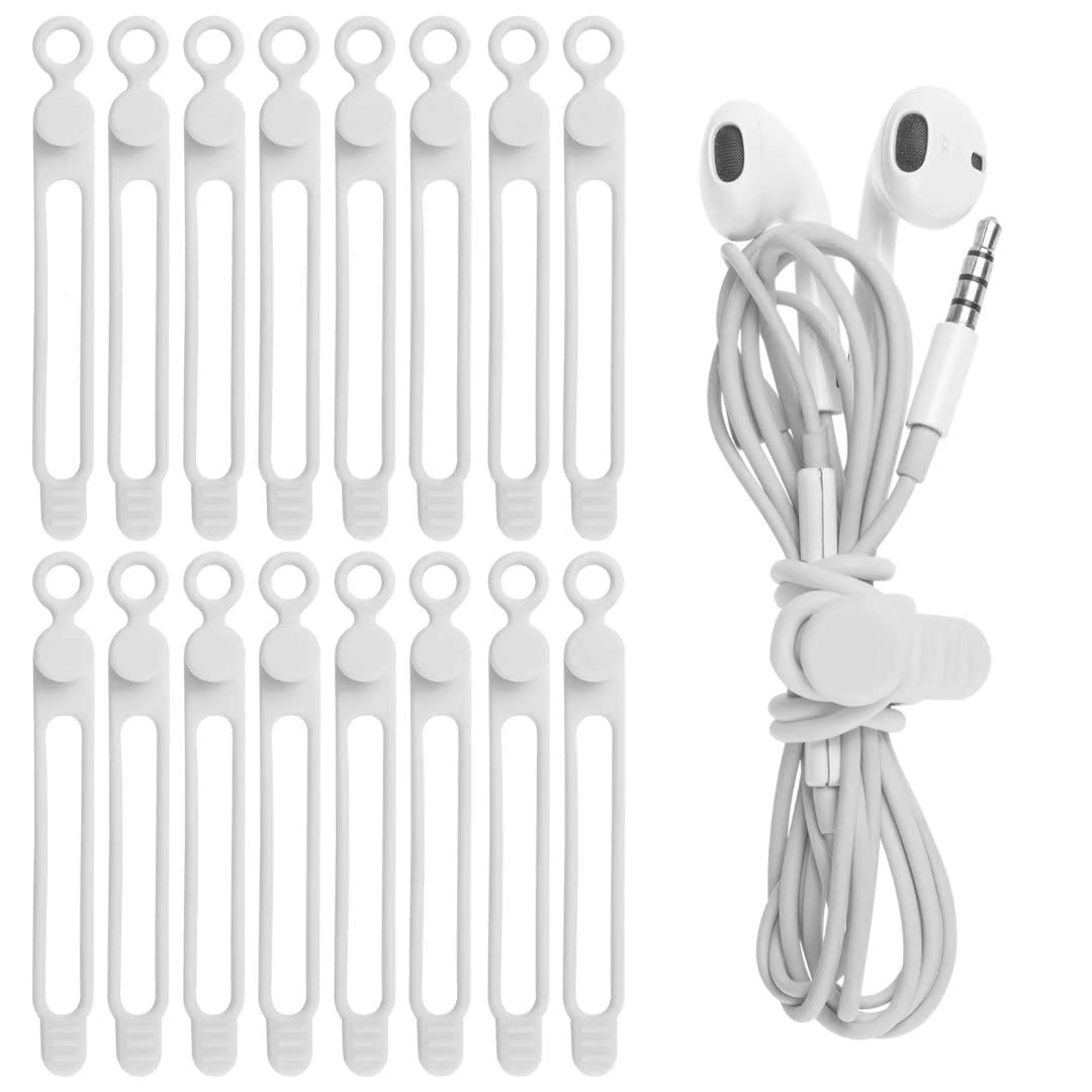 Silicone Cable Ties, Cord Organizer Cable Management,2Sizes-Grey