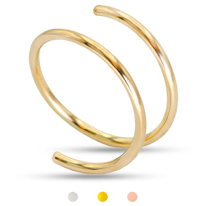 Double Hoop Nose Ring, 14K Gold Filled/Sterling Silver,20G/22G,6mm/7mm/8mm