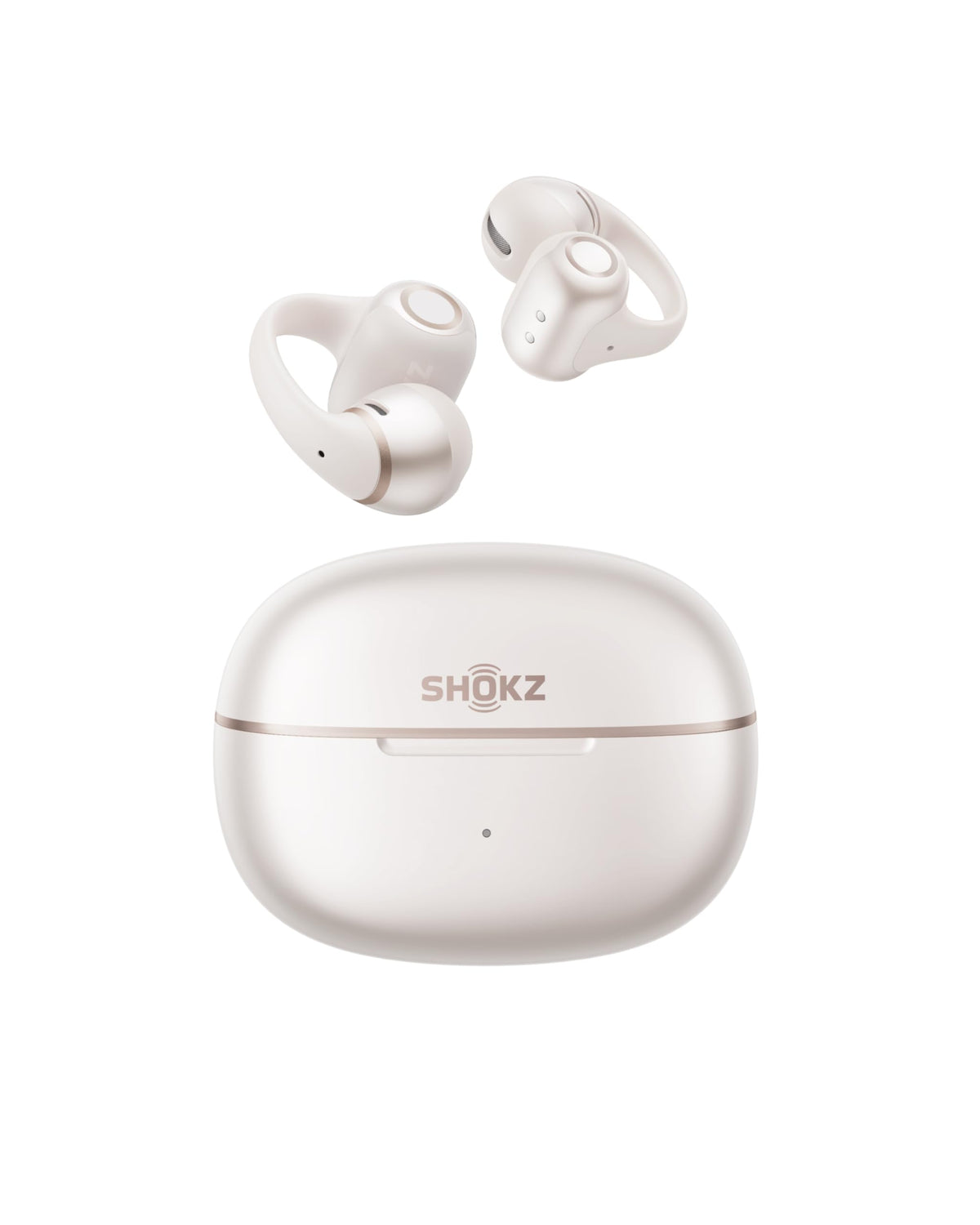 SHOKZ OpenDots 2 Open-Ear Clip-On Earbuds, Black, Dolby Audio, 3 Mics