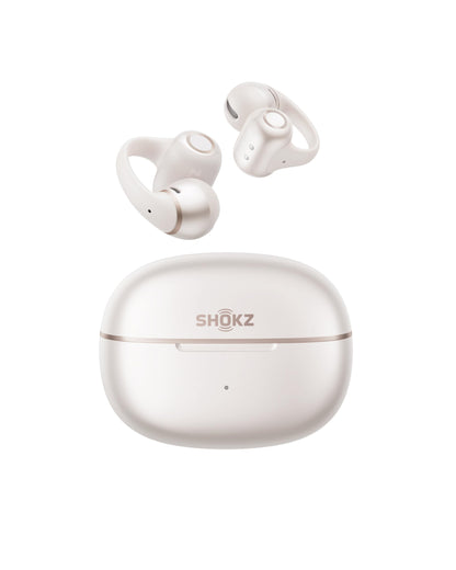 SHOKZ OpenDots 2 Open-Ear Clip-On Earbuds, Black, Dolby Audio, 3 Mics