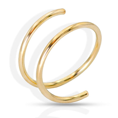 Double Hoop Nose Ring, 14K Gold Filled/Sterling Silver,20G/22G,6mm/7mm/8mm