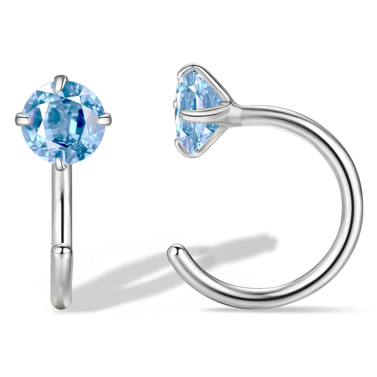 925 Sterling Silver Small Huggie Half Hoop Earrings for Women