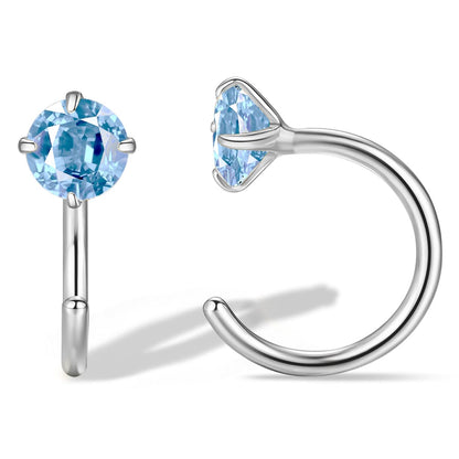 925 Sterling Silver Small Huggie Half Hoop Earrings for Women