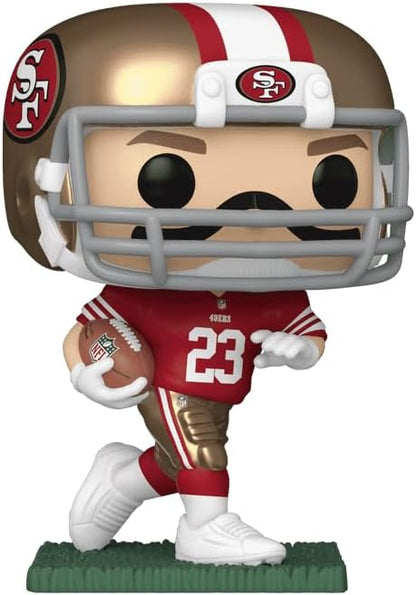Christian McCaffrey #250 Funko POP! Football San Francisco 49ers Figurine Bundle with HOFSM Protector Case